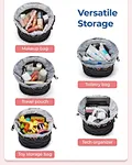 Barrel Drawstring Makeup Bag